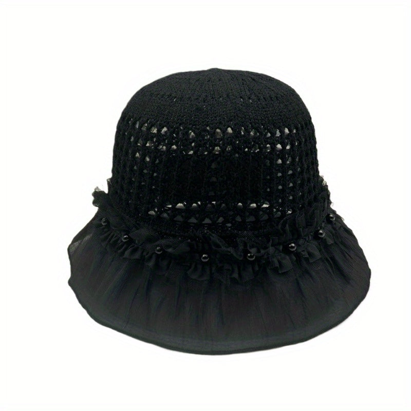 Breathable Straw Sun Hat Breathable Straw Sun Hat, Summer Seaside Full Face Shading Bucket Hat