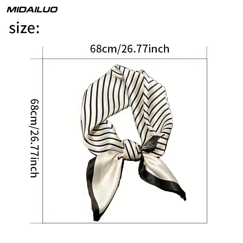MIDAILUO 100% Mulberry Silk Scarf 25.59*25.59 Inches Breathable Square Scarf Decorative Square Headscarf Elegant Accessory Non-Stretch Suitable for Outdoor Decorative Accessories