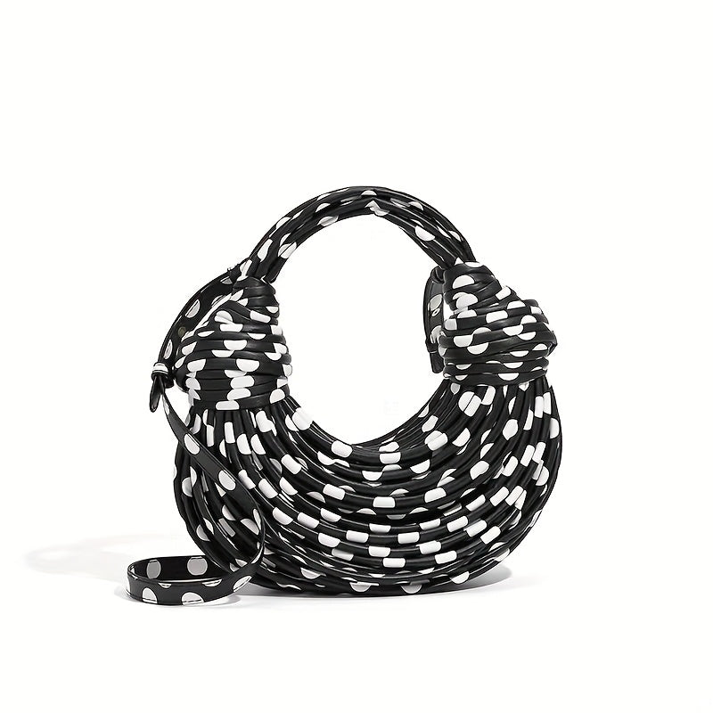 Colorful Fashion Noodle-shaped Oblique Cross-body Bag Women'S Handbag Cross-border Hot-selling Hand-woven Knotted Handbag