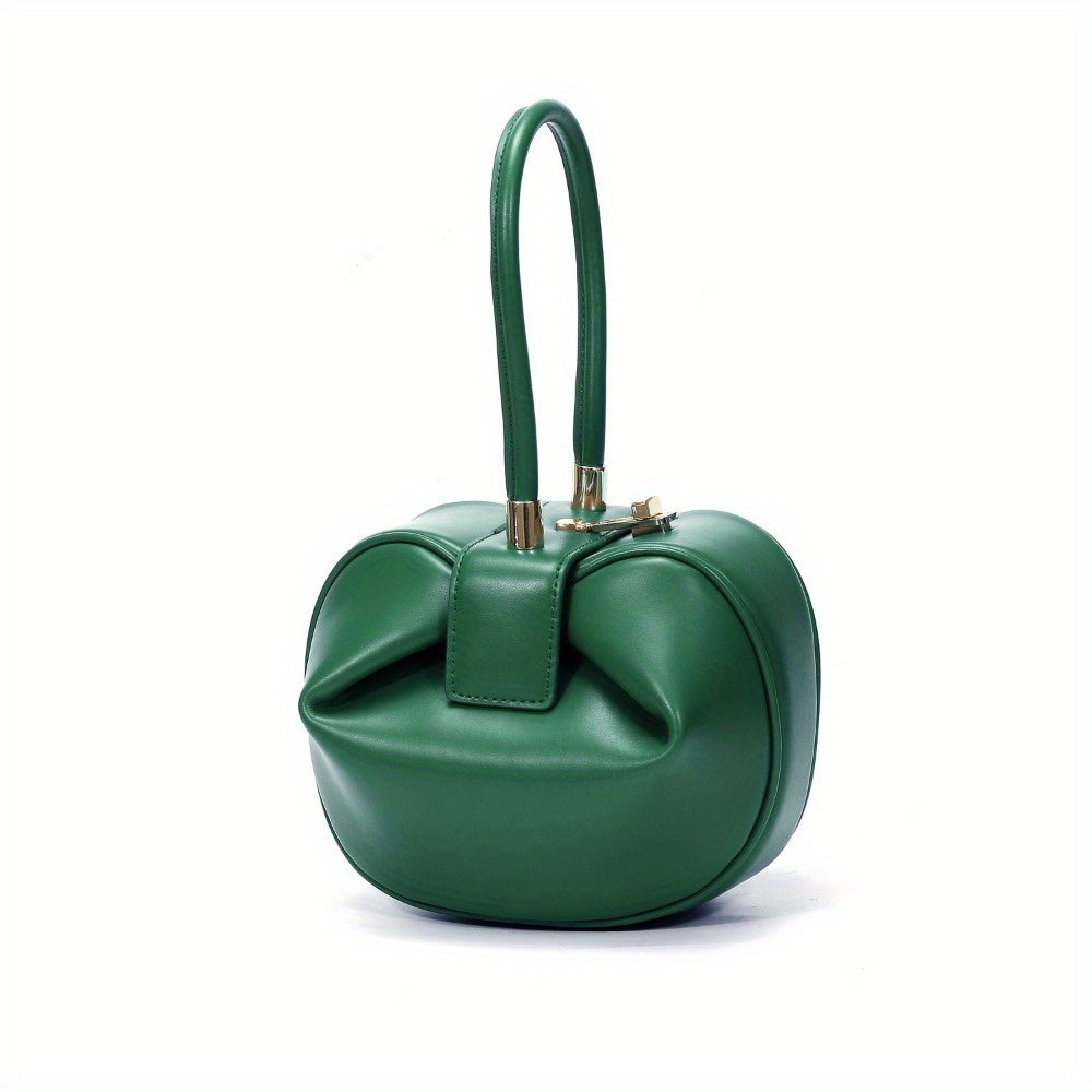 Genuine Leather Crossbody Bag Genuine Leather Women's Crossbody Shoulder Bag - Large Capacity, Niche Design with Golden-Tone Clasp, Zipper Closure & Structured Tote Shape for Spring\u002FSummer, Available in White, Yellow, Black