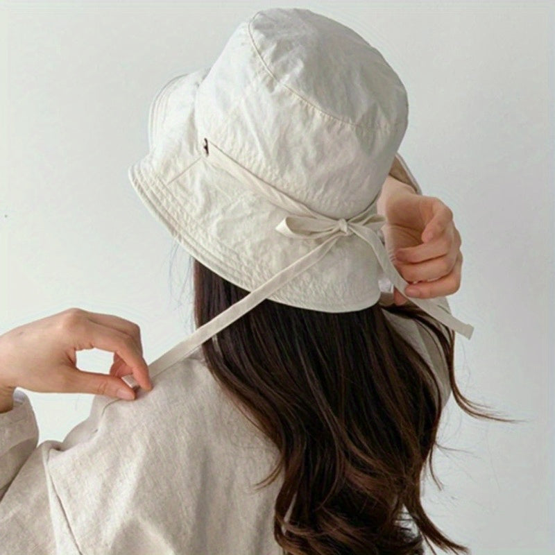 Drawstring Homemade Handmade Hat Fisherman Hat Women'S Summer Quick Drying Lightweight Hat Basin Hat