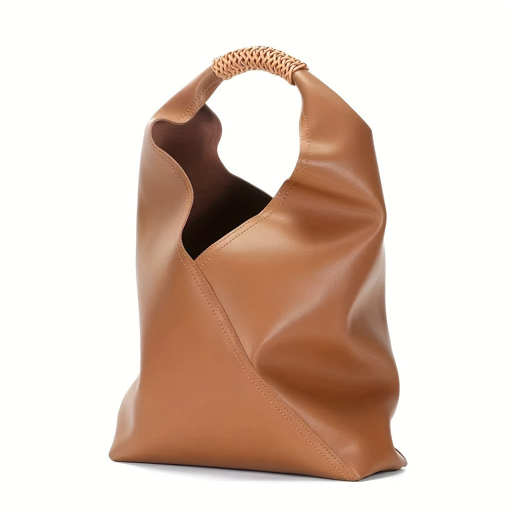 Luxury Genuine Leather Women's Tote Bag – Large Capacity, Elegant Design, Magnetic Closure, Available Blue & More Colors, Perfect for Commuting or Everyday Use