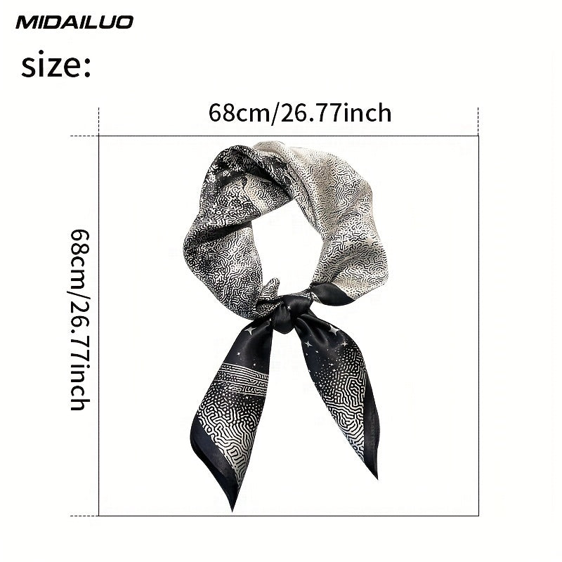 MIDAILUO 100% mulberry silk scarf 26. 77 * 26. 77 inches breathable square scarf decorative square scarf elegant accessory non stretchable suitable for outdoor decorative accessories