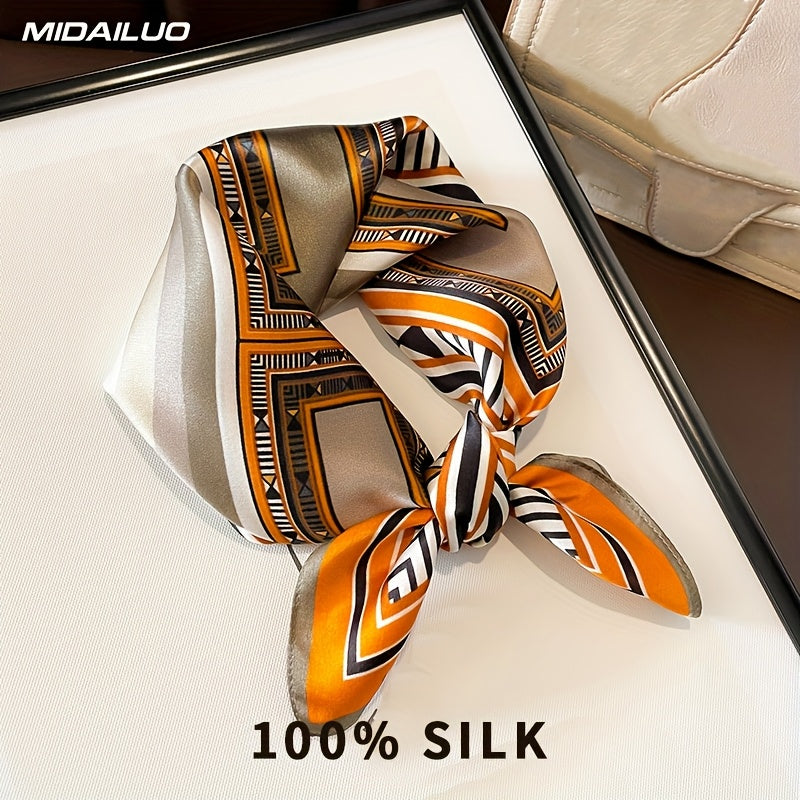 MIDAILUO 100% mulberry silk scarf 20. 87 * 20. 87 inch breathable square scarf decorative square scarf elegant accessory non stretchable suitable for outdoor decorative accessories