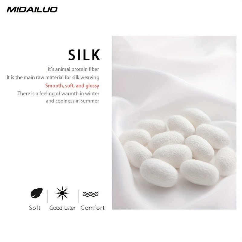 MIDAILUO 100% Mulberry Silk Scarf - 20.87\