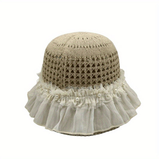 Breathable Straw Sun Hat Breathable Straw Sun Hat, Summer Seaside Full Face Shading Bucket Hat