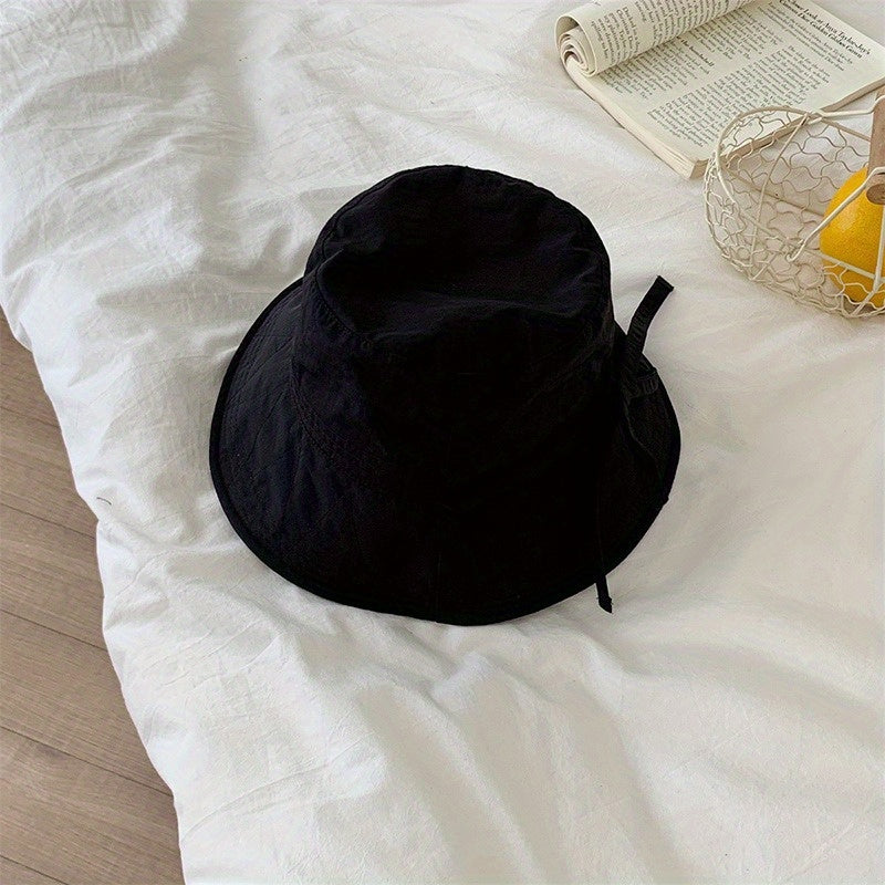 Drawstring Homemade Handmade Hat Fisherman Hat Women'S Summer Quick Drying Lightweight Hat Basin Hat
