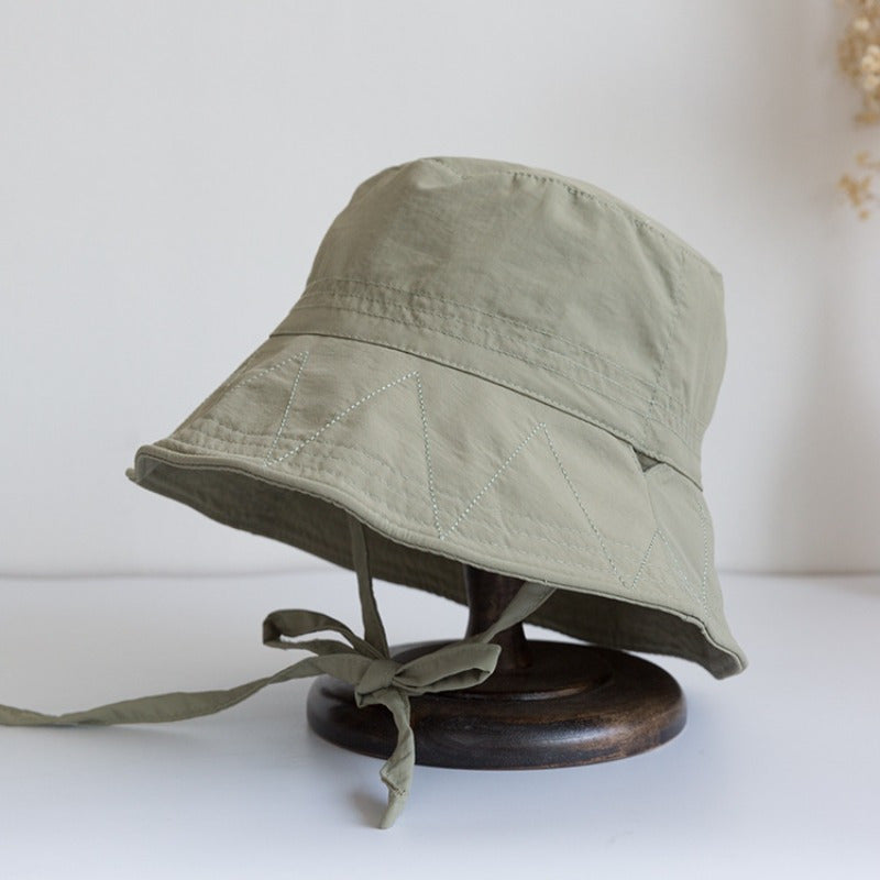 Drawstring Homemade Handmade Hat Fisherman Hat Women'S Summer Quick Drying Lightweight Hat Basin Hat