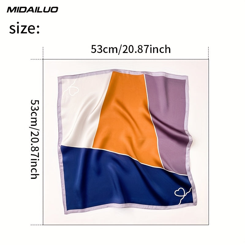 MIDAILUO 100% Mulberry Silk Scarf 20. 87*20. 87inches Breathable Square Headscarf Elegant Accessory Non-Stretch Decoration for Outdoor Use