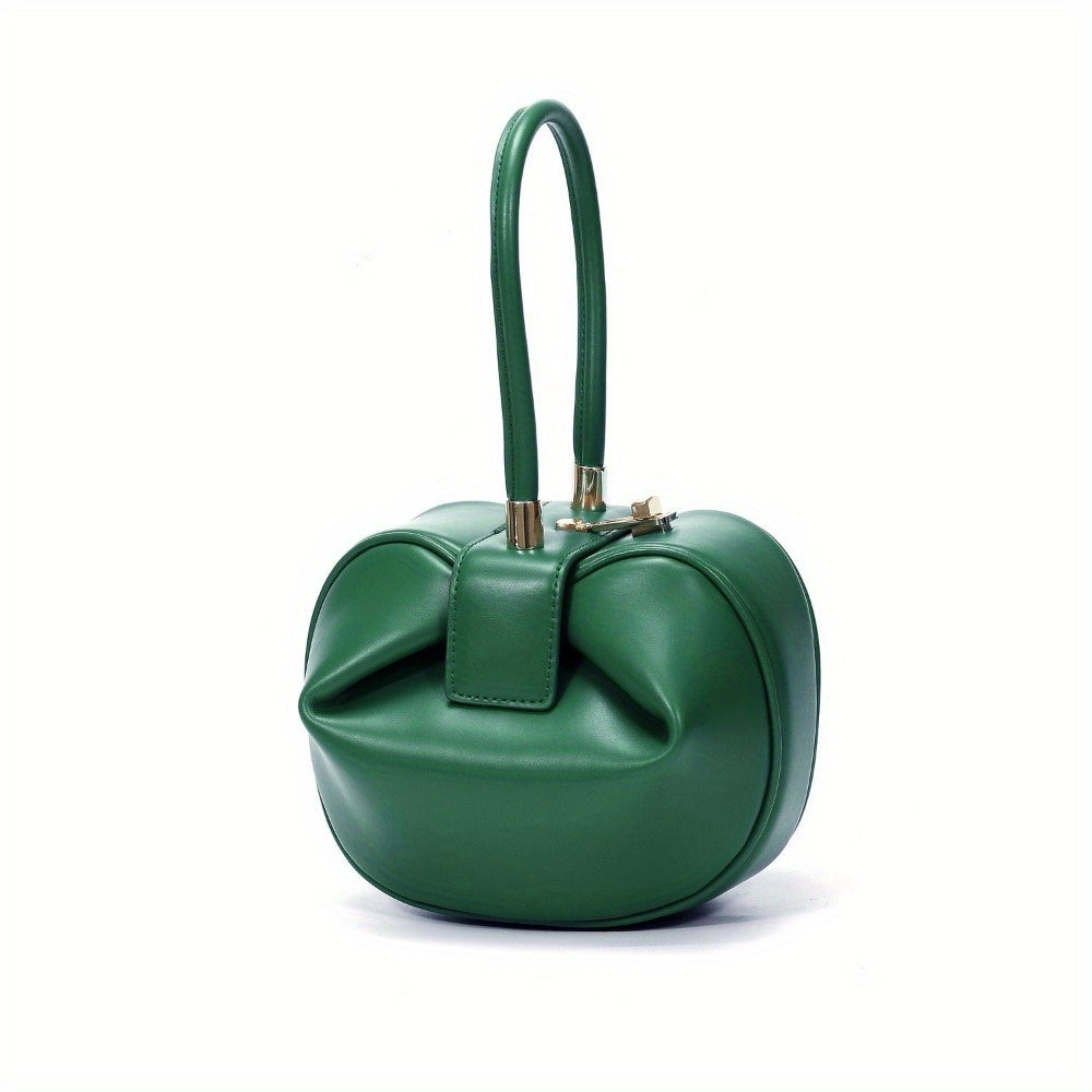 Genuine Leather Crossbody Bag Genuine Leather Women's Crossbody Shoulder Bag - Large Capacity, Niche Design with Golden-Tone Clasp, Zipper Closure & Structured Tote Shape for Spring\u002FSummer, Available in White, Yellow, Black