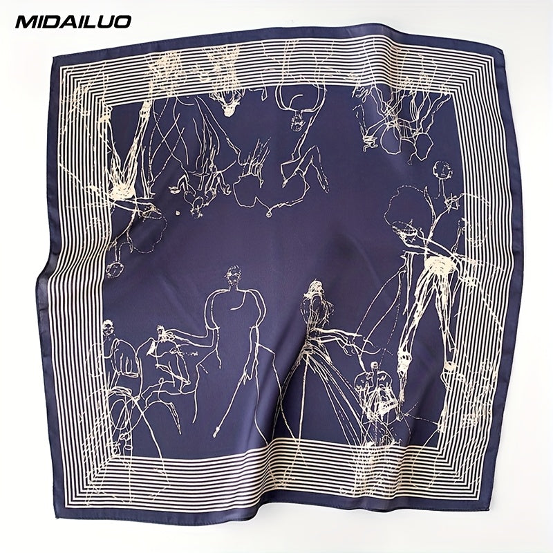 MIDAILUO 100% mulberry silk scarf 20. 87 * 20. 87 inch breathable square scarf decoration versatile square scarf elegant accessory not stretchable suitable for outdoor decoration accessories
