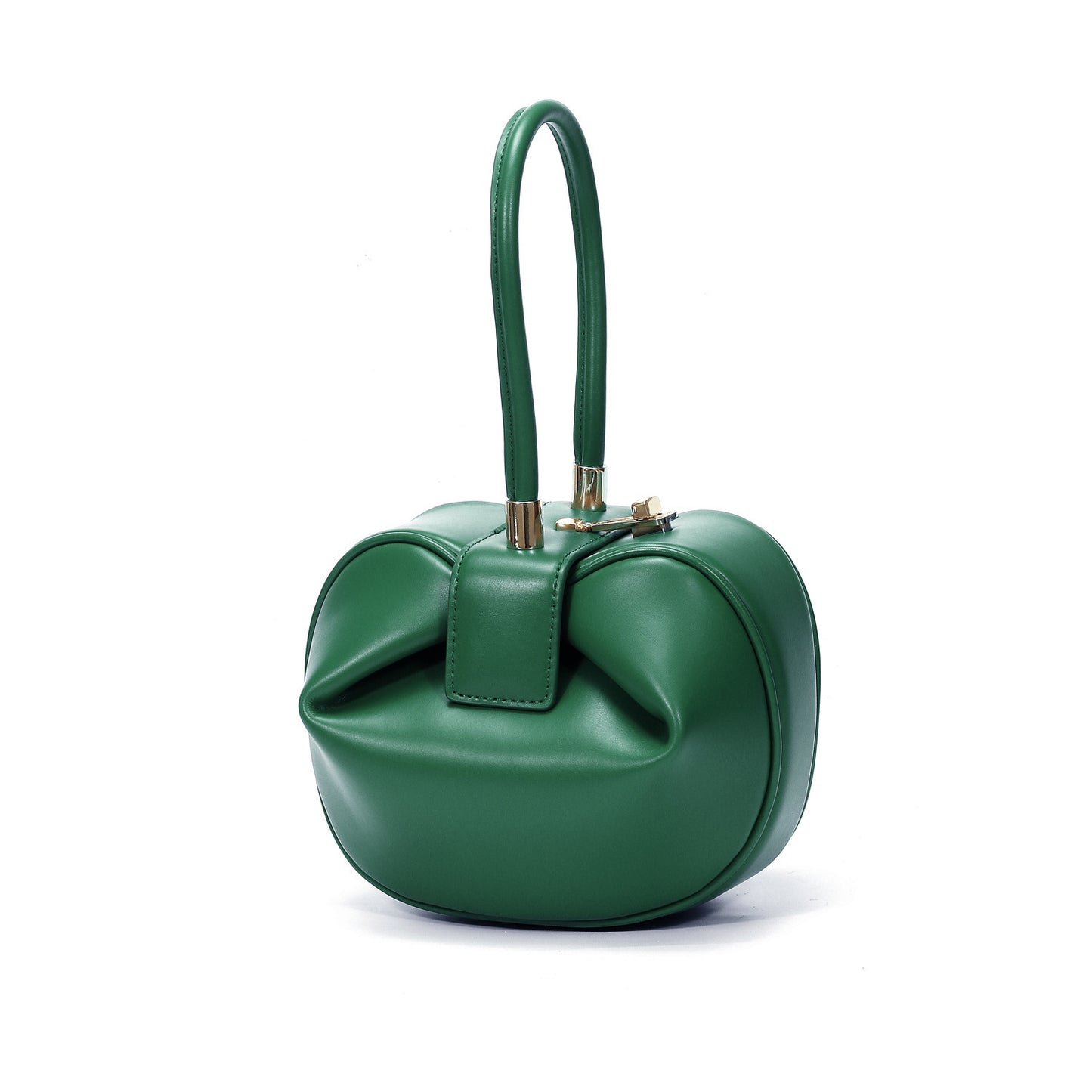 Genuine Leather Crossbody Bag Genuine Leather Women's Crossbody Shoulder Bag - Large Capacity, Niche Design with Golden-Tone Clasp, Zipper Closure & Structured Tote Shape for Spring\u002FSummer, Available in White, Yellow, Black